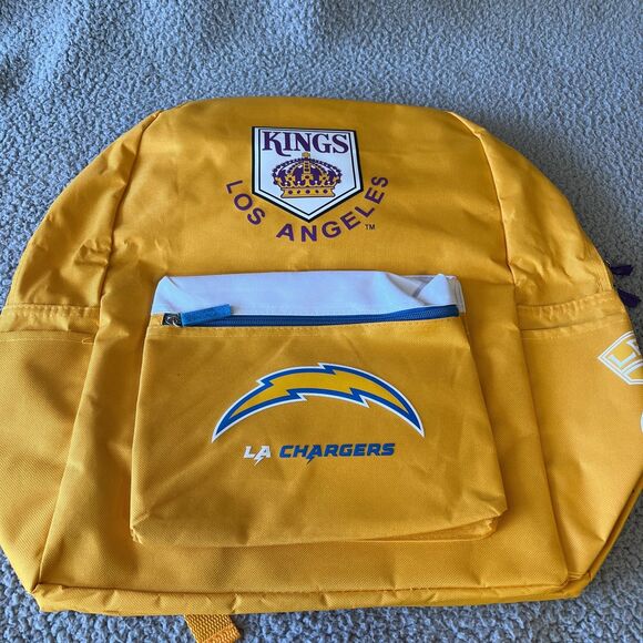 Kings Chargers Backpack Men One-Size Gold Purple Dual Team Logo NFL Dual Team - Picture 1 of 7